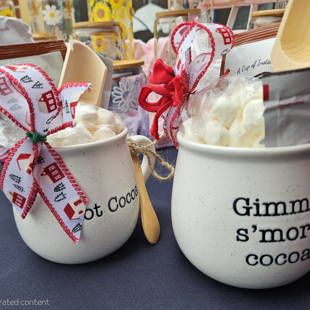 Charming Cocoa Mug Set with Marshmallows